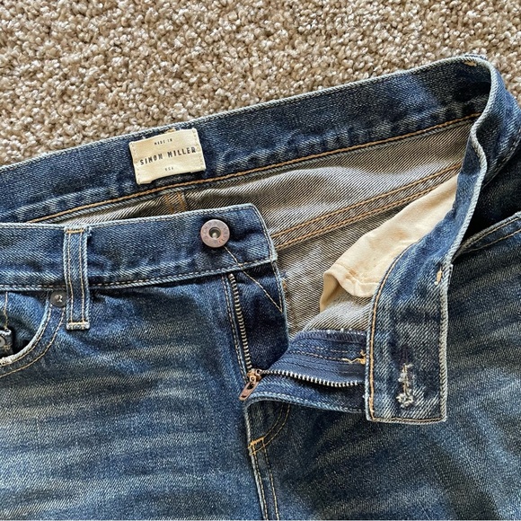 Simon Miller W005 Bora Cropped Wide Leg Jeans Womens 28 Blue Fringed Boho Hippie - Picture 8 of 14